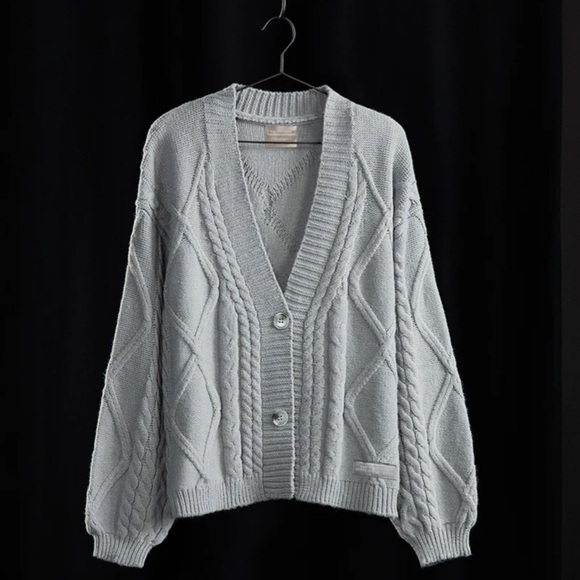 Taylor Swift Tortured Poets Department Grey Cardigan - Picture 1 of 4